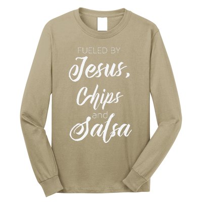 Fueled By Jesus Chips & Salsa Mexican Food Lovers Premium Long Sleeve Shirt