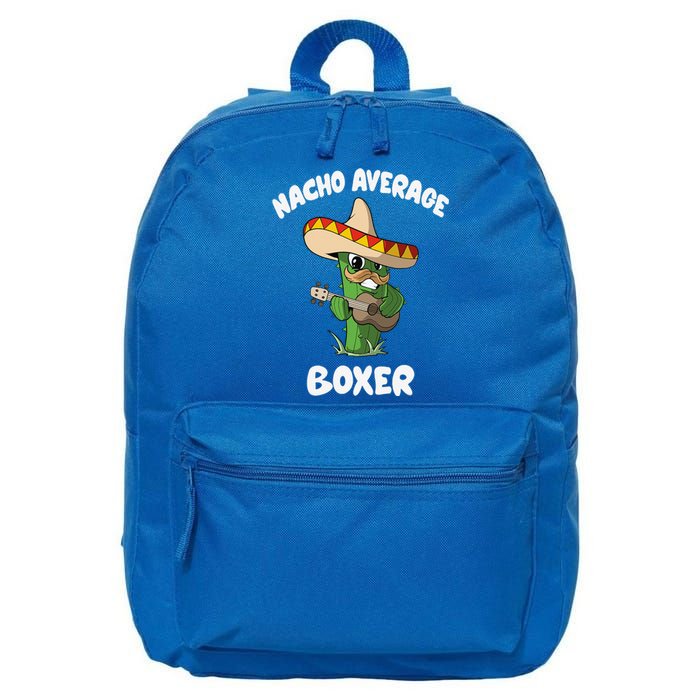 Funny Boxer Joke Humor Nacho Average Boxer 16 in Basic Backpack