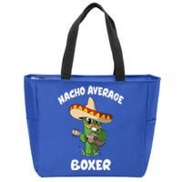 Funny Boxer Joke Humor Nacho Average Boxer Zip Tote Bag