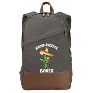 Funny Boxer Joke Humor Nacho Average Boxer Cotton Canvas Backpack