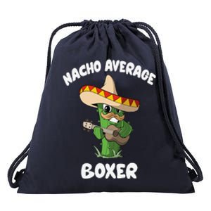 Funny Boxer Joke Humor Nacho Average Boxer Drawstring Bag