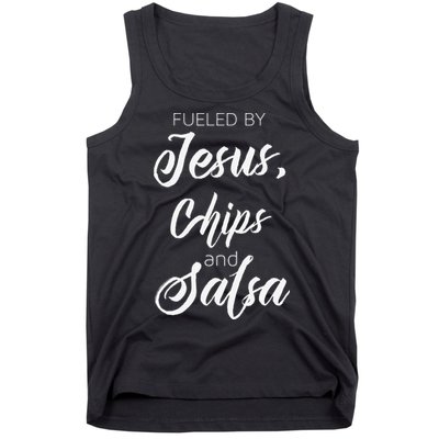 Fueled By Jesus Chips & Salsa Mexican Food Lovers Tank Top