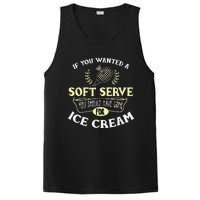 Funny Badminton Joke Soft Serve Quote Badminton Player Gift PosiCharge Competitor Tank