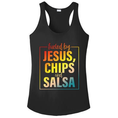 Fueled By Jesus Chips & Salsa Mexican Food Lovers Ladies PosiCharge Competitor Racerback Tank