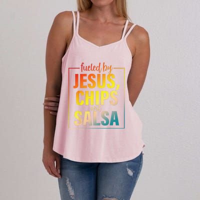 Fueled By Jesus Chips & Salsa Mexican Food Lovers Women's Strappy Tank