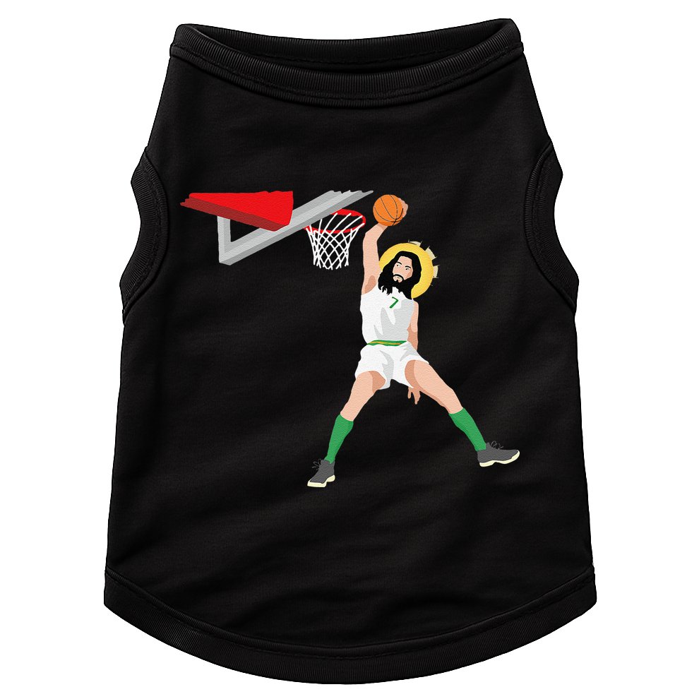 Funny Basketball Jesus Christian Humor Slam Dunk Doggie Tank