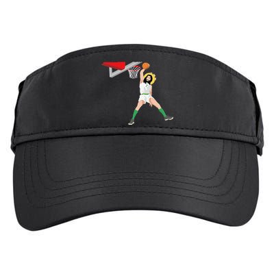 Funny Basketball Jesus Christian Humor Slam Dunk Adult Drive Performance Visor