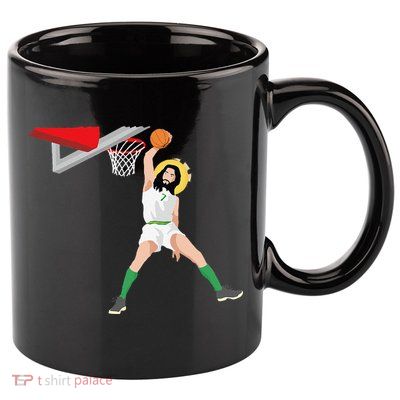 Funny Basketball Jesus Christian Humor Slam Dunk 11oz C Handle Ceramic Mug