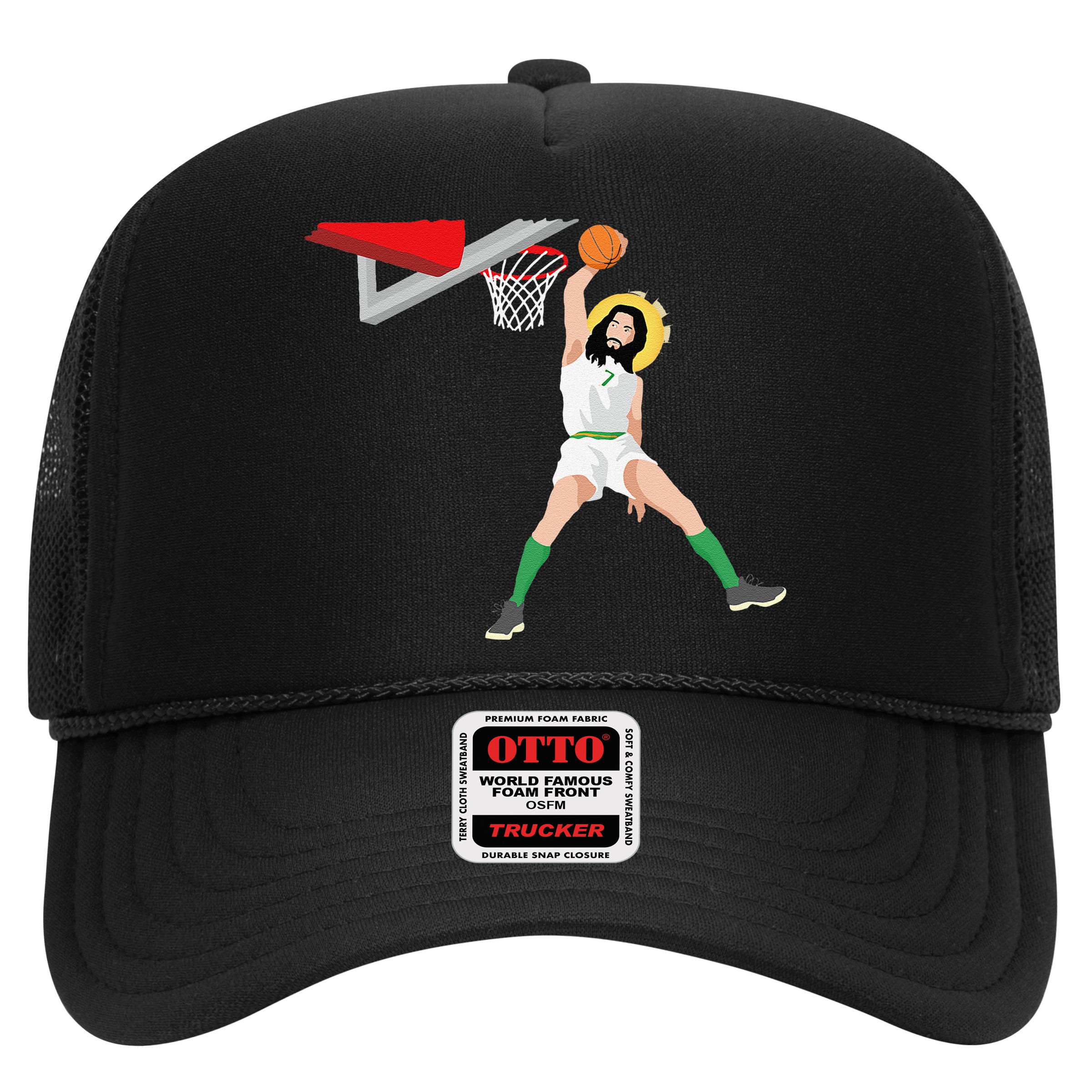 Funny Basketball Jesus Christian Humor Slam Dunk Hat