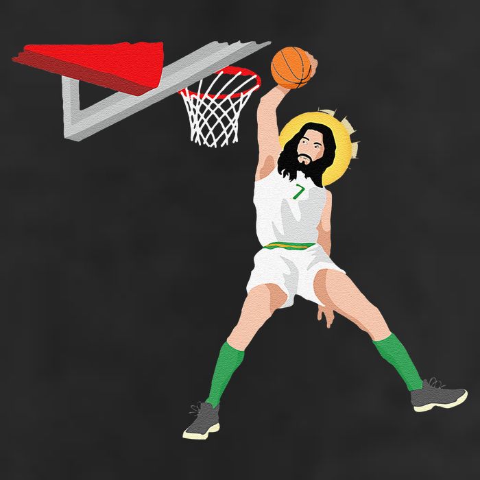 Funny Basketball Jesus Christian Humor Slam Dunk Hat