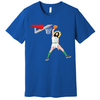 Funny Basketball Jesus Christian Humor Slam Dunk Premium T-Shirt