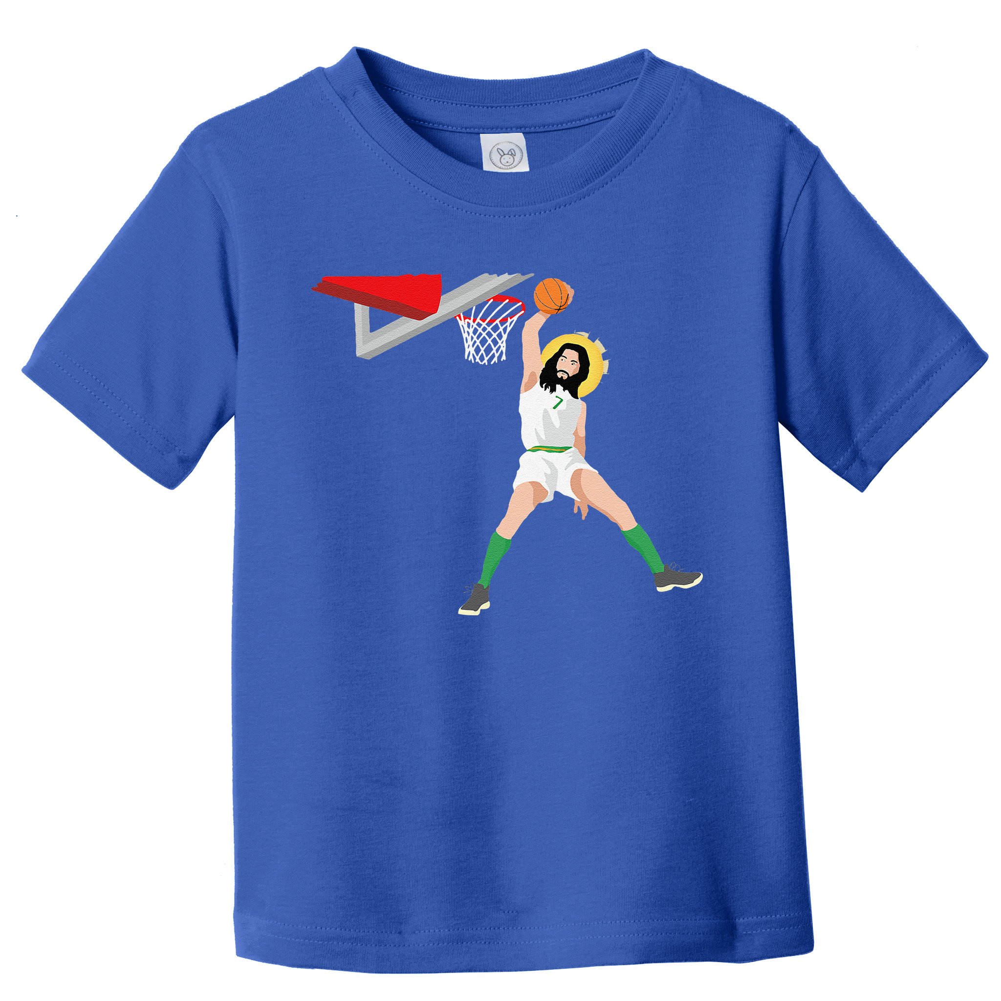 Funny Basketball Jesus Christian Humor Slam Dunk Toddler T-Shirt