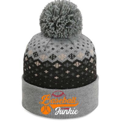 Funny Baseball Junkie Baseball Quote Baseball Lover The Baniff Cuffed Pom Beanie