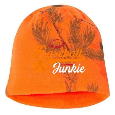 Funny Baseball Junkie Baseball Quote Baseball Lover Kati - Camo Knit Beanie