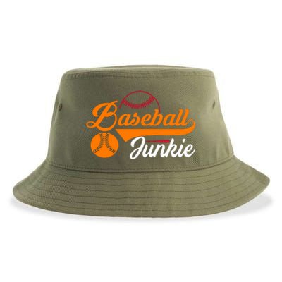 Funny Baseball Junkie Baseball Quote Baseball Lover Sustainable Bucket Hat