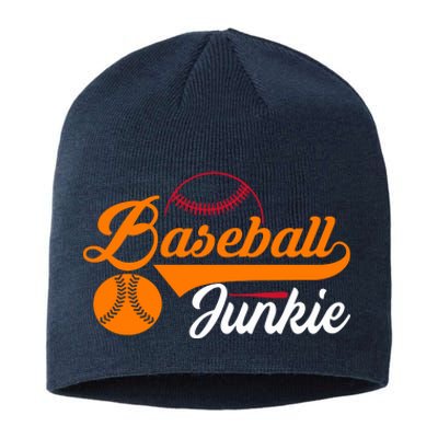 Funny Baseball Junkie Baseball Quote Baseball Lover Sustainable Beanie