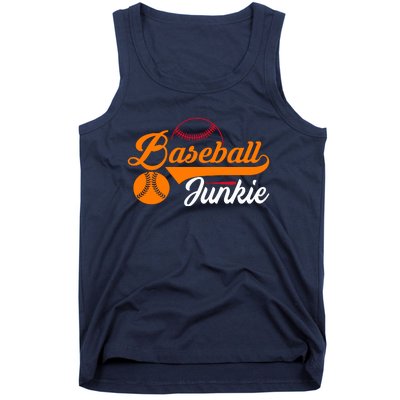 Funny Baseball Junkie Baseball Quote Baseball Lover Tank Top