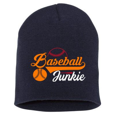 Funny Baseball Junkie Baseball Quote Baseball Lover Short Acrylic Beanie