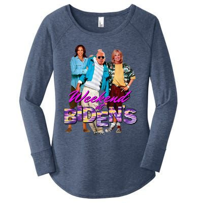 Funny BidenS Joke Weekend At BidenS For Women's Perfect Tri Tunic Long Sleeve Shirt