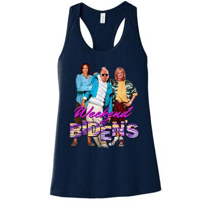 Funny BidenS Joke Weekend At BidenS For Women's Racerback Tank