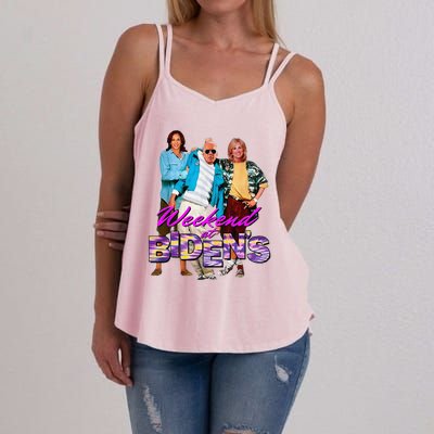 Funny BidenS Joke Weekend At BidenS For Women's Strappy Tank