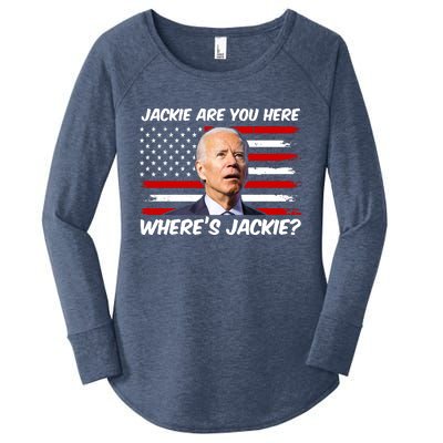 Funny Biden Jackie Are You Here Where's Jackie? Women's Perfect Tri Tunic Long Sleeve Shirt