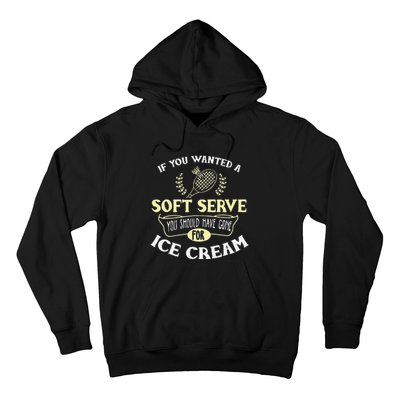 Funny Badminton Joke Soft Serve Quote Badminton Player Gift Hoodie