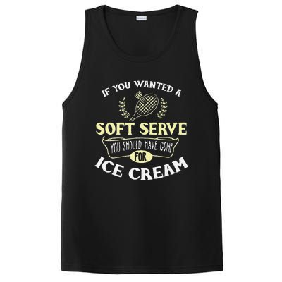 Funny Badminton Joke Soft Serve Quote Badminton Player Gift PosiCharge Competitor Tank