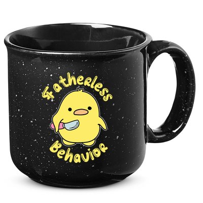 Fatherless Behavior Knife Duck Cute Design Cool Gift 15oz Campfire Ceramic Mug