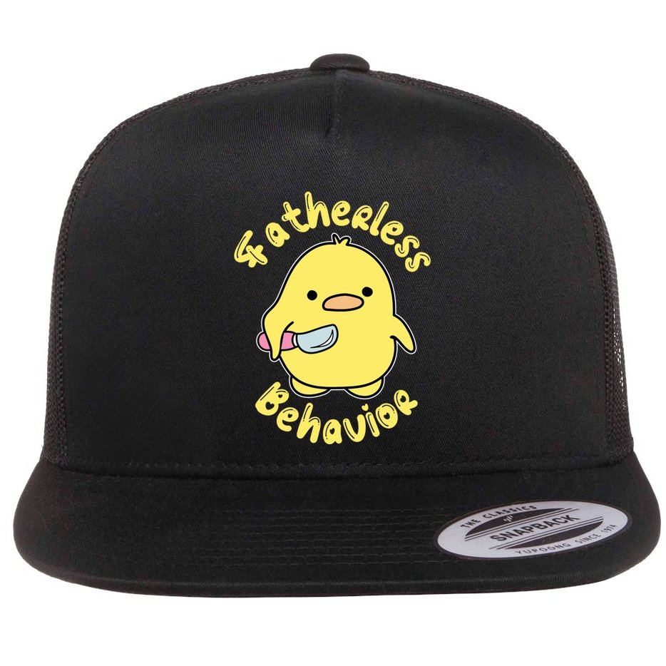 Fatherless Behavior Knife Duck Cute Design Cool Gift Flat Bill Trucker Hat