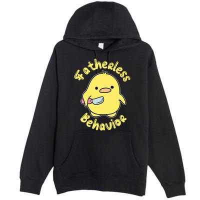 Fatherless Behavior Knife Duck Cute Design Cool Gift Premium Pullover Hoodie