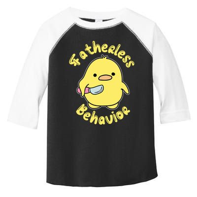 Fatherless Behavior Knife Duck Cute Design Cool Gift Toddler Fine Jersey T-Shirt