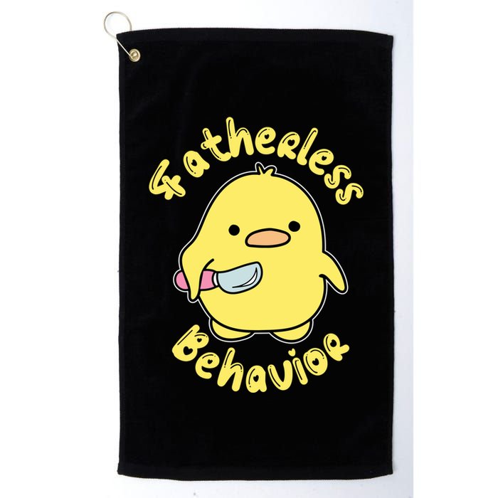 Fatherless Behavior Knife Duck Cute Design Cool Gift Golf Towel