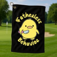 Fatherless Behavior Knife Duck Cute Design Cool Gift Golf Towel