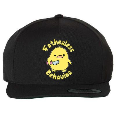 Fatherless Behavior Knife Duck Cute Design Cool Gift Wool Snapback Cap