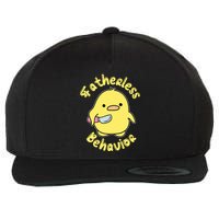 Fatherless Behavior Knife Duck Cute Design Cool Gift Wool Snapback Cap