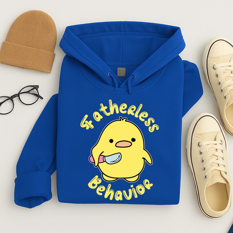 Fatherless Behavior Knife Duck Cute Design Cool Gift Hoodie