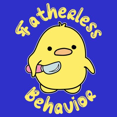 Fatherless Behavior Knife Duck Cute Design Cool Gift T-Shirt