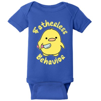 Fatherless Behavior Knife Duck Cute Design Cool Gift Baby Bodysuit