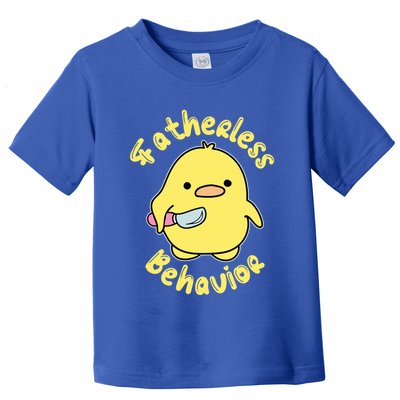 Fatherless Behavior Knife Duck Cute Design Cool Gift Toddler T-Shirt
