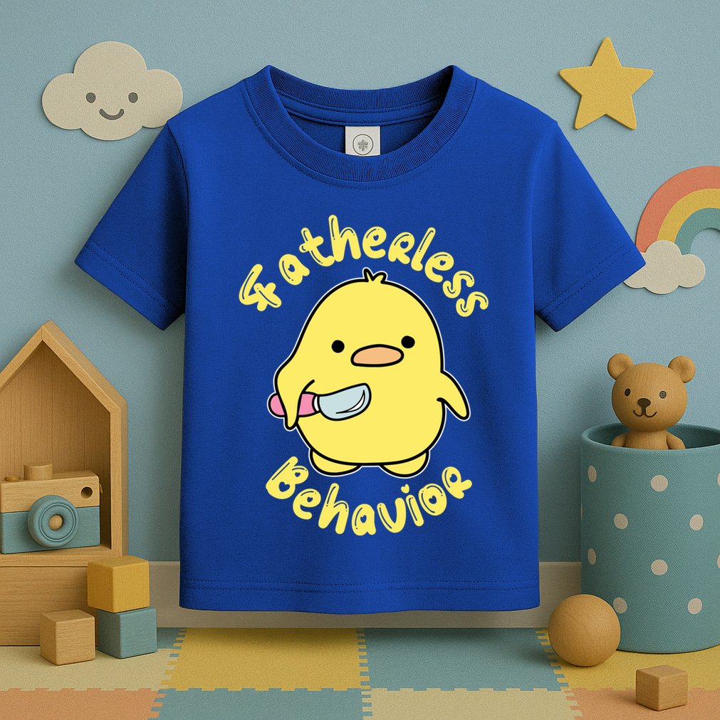 Fatherless Behavior Knife Duck Cute Design Cool Gift Toddler T-Shirt