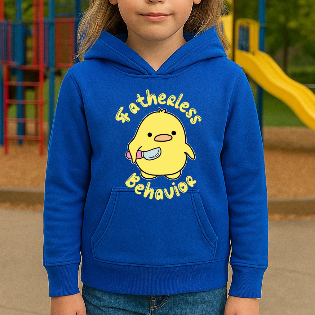 Fatherless Behavior Knife Duck Cute Design Cool Gift Kids Hoodie