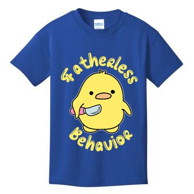 Fatherless Behavior Knife Duck Cute Design Cool Gift Kids T-Shirt