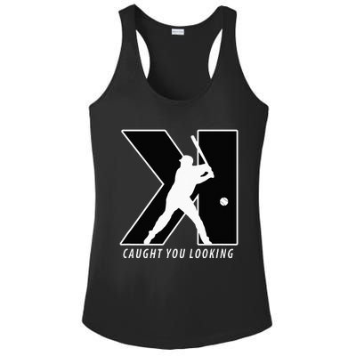 Funny Backwards K Strikeout Looking Baseball Pitching Ladies PosiCharge Competitor Racerback Tank