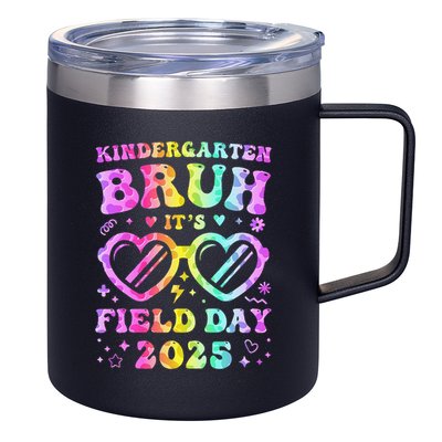Fun Bruh Kindergarten Field Day 2025 Happy Teacher Girl Gift 12oz Stainless Steel Coffee Mug