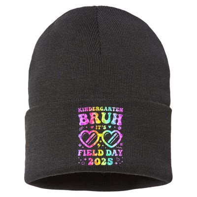 Fun Bruh Kindergarten Field Day 2025 Happy Teacher Girl Gift Sustainable Knit Beanie