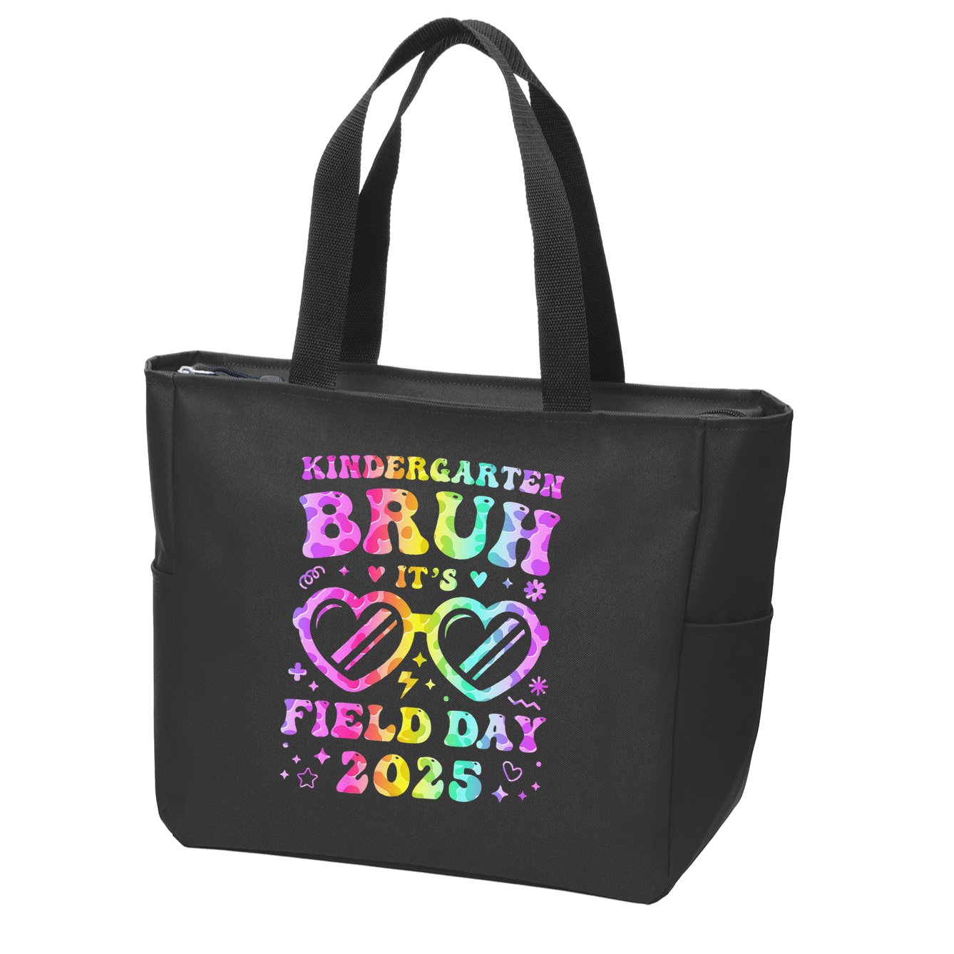 Fun Bruh Kindergarten Field Day 2025 Happy Teacher Girl Gift Zip Tote Bag