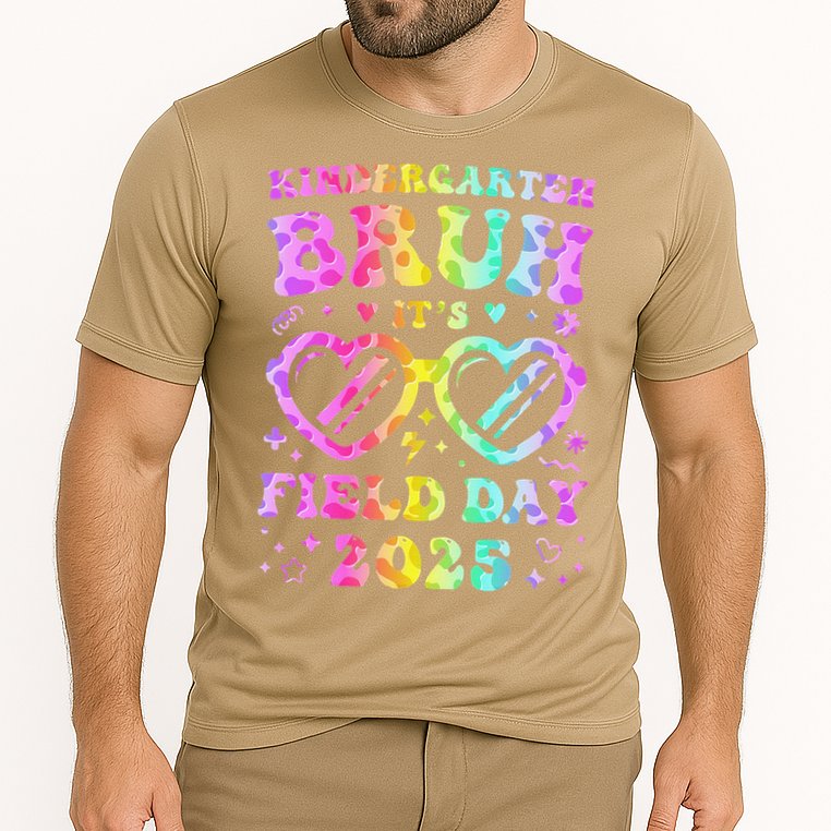 Fun Bruh Kindergarten Field Day 2025 Happy Teacher Girl Gift Cooling Performance Crew T-Shirt