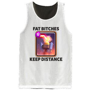 Fat Bitches Keep Distance Funny Meme Mesh Reversible Basketball Jersey Tank