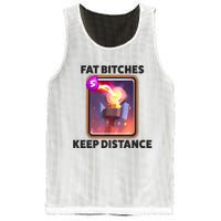 Fat Bitches Keep Distance Funny Meme Mesh Reversible Basketball Jersey Tank